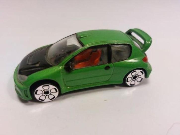 Peugeot 206 Rally WRC groen Realtoy China 3 inch mooi, Hobby en Vrije tijd, Modelauto's | Overige schalen, Nieuw, Auto, Ophalen of Verzenden