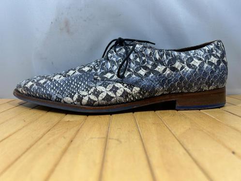 Floris van Bommel, maat 45+ stijlvolle veterschoenen, Kleding | Heren, Schoenen, Zo goed als nieuw, Veterschoenen, Blauw, Verzenden