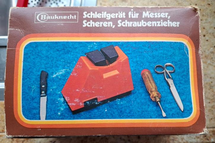 Bauknecht - Vintage Messenslijper elektrisch, Huis en Inrichting, Keuken | Keukenbenodigdheden, Gebruikt, Ophalen of Verzenden