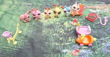 Littlest Pet Shop konijnen + race set met 2 wagentjes (LPS) beschikbaar voor biedingen