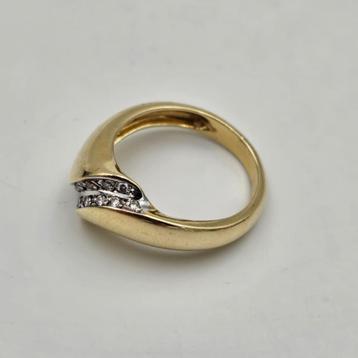 Gouden ring 14kt 5.7 gram goud 14 karaats diamant beschikbaar voor biedingen