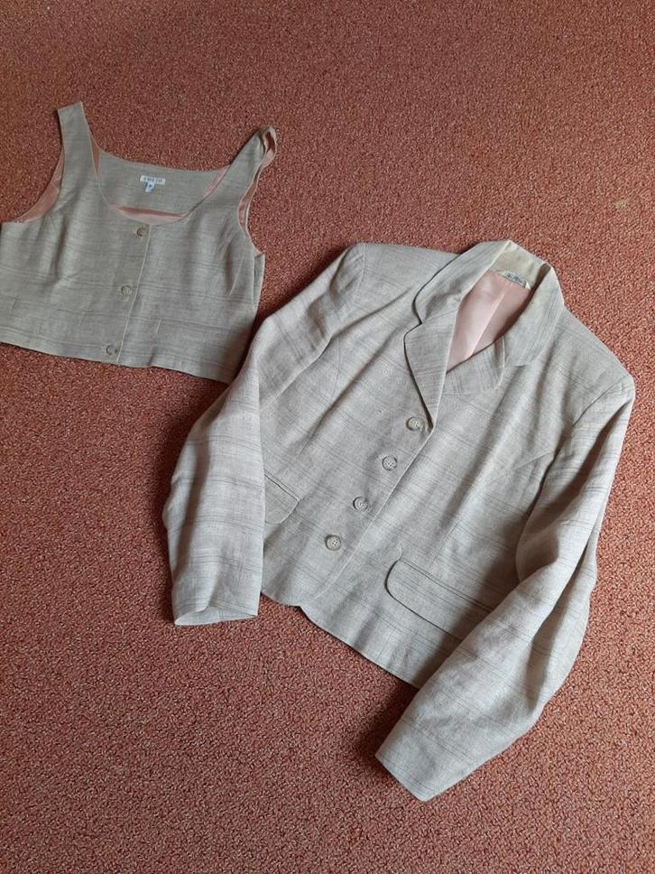 Folio dames blazer met gilet, maat 40, Kleding | Dames, Jasjes, Kostuums en Pakken, Zo goed als nieuw, Maat 38/40 (M), Zwart, Ophalen of Verzenden