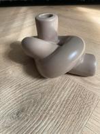 Bruin taupe kandelaar, Overige materialen, Overige kleuren, Ophalen of Verzenden, Zo goed als nieuw