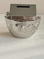 Verzilverde Spaarpot Ark van Noah - 12x9 cm, Verzamelen, Spaarpotten, Ophalen of Verzenden, Zo goed als nieuw, Metaal of Blik