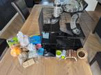 Hamsterkooi met toebehoren, Dieren en Toebehoren, Knaagdieren en Konijnen | Hokken en Kooien, Ophalen, Kooi, Gebruikt, 60 tot 90 cm