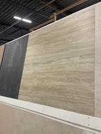 Prachtige Travertine-look vloertegels, 2 formaten 3 kleuren, Keramiek, Overige typen, Nieuw, Ophalen of Verzenden