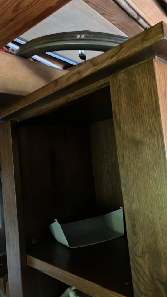 Massief eiken boekenkast, Huis en Inrichting, Kasten | Boekenkasten, Zo goed als nieuw, 50 tot 100 cm, 150 tot 200 cm, 25 tot 50 cm