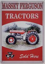 Massey Ferguson tractors sold here  reclamebord van metaal