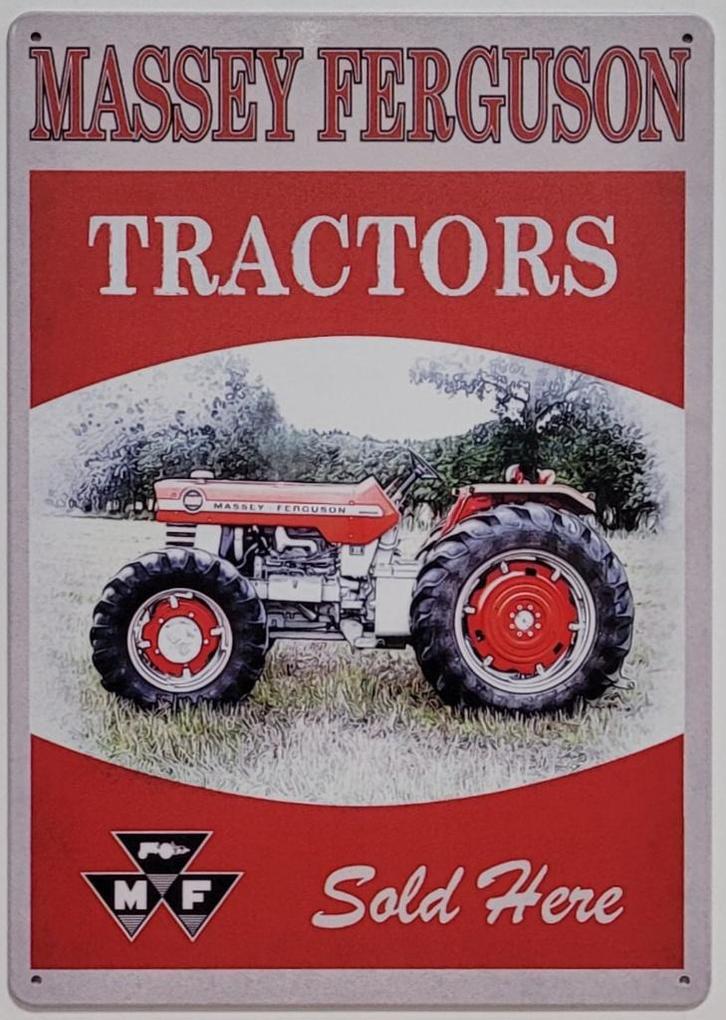 Massey Ferguson tractors sold here  reclamebord van metaal, Verzamelen, Merken en Reclamevoorwerpen, Nieuw, Reclamebord, Ophalen of Verzenden