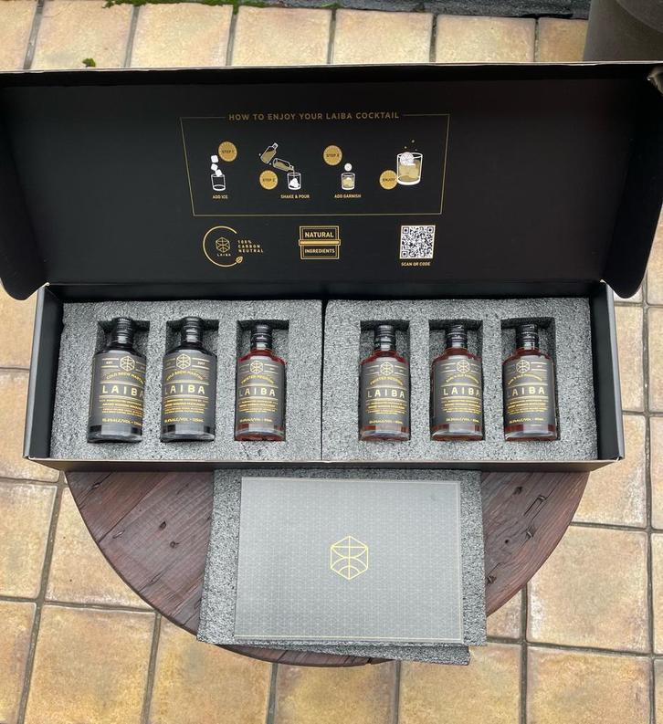 Laiba cocktail set/6luxe flesjes ongeopend/in originele doos, Diversen, Kerst, Nieuw, Ophalen of Verzenden