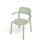 ZGAN Fatboy 4 stoelen Toni met en zonder armleuning groen, Tuin en Terras, Ophalen, Zo goed als nieuw, Aluminium, Stapelbaar