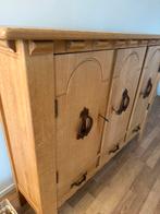 Eiken houten kast met gietijzer grepen, Ophalen, C, 50 tot 100 cm, Zo goed als nieuw