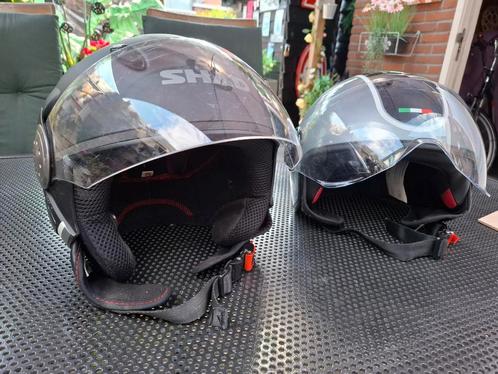Twee Jethelmen - Shark & Onbekend Merk, Fietsen en Brommers, Scooters | Piaggio, Overige modellen, Ophalen