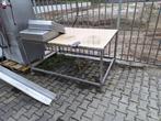 Grote rvs werkbank Met 3 kunststof platen Snijplaten Maten, Huis en Inrichting, Ophalen