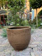 Grote bruine buitenpot xxl, Tuin en Terras, Bloempotten, Ophalen, 40 cm of meer, Tuin, Rond