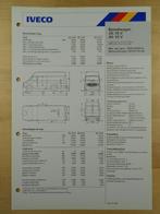 Iveco TurboDaily 35.10 40.10 V Specificatie Brochure 1985, Ophalen, Iveco, Zo goed als nieuw, Overige merken