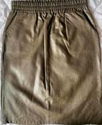 Kaki skai-leren rokje maat S, Kleding | Dames, Ophalen of Verzenden, Zo goed als nieuw, Groen, Boven de knie
