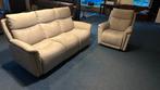 Elektrische stoffen 3 zits bank + Relaxfauteuil, Ophalen, Gebruikt, Stof