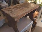 Oude Brocante Vensterbank Kruk of Opstapje  Massief Eiken, Ophalen