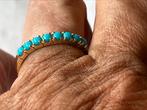Gouden ring Turkoois, 18 tot 19, Zo goed als nieuw, Met edelsteen, Dame
