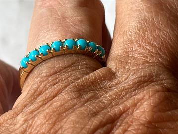 Gouden ring Turkoois beschikbaar voor biedingen