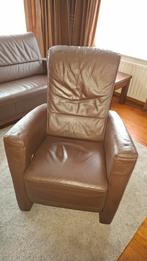 Leren fauteuil, Huis en Inrichting, Banken | Bankstellen, Ophalen, Gebruikt, Eenpersoons, 75 tot 100 cm