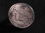 Ruiterknoop rond, antiek zilver Meppel 1750.  2129, Ophalen of Verzenden, Zilver