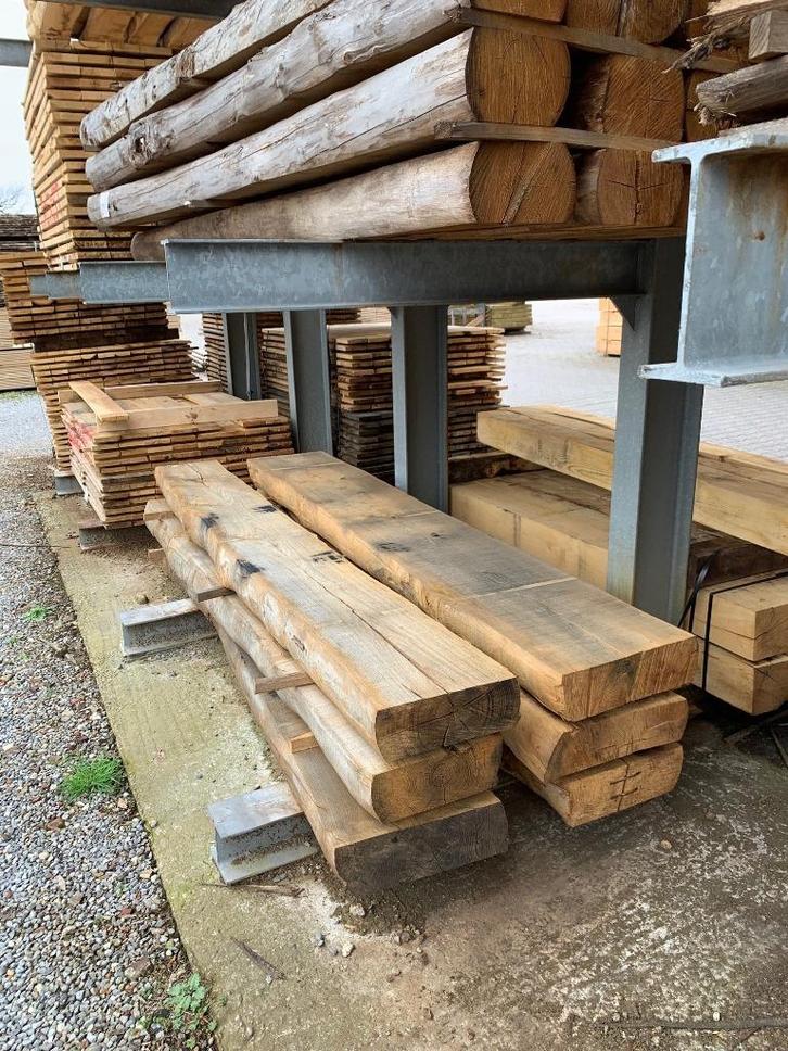 Rustieke Kastanje bielzen te koop, Tuin en Terras, Bielzen en Borders, Nieuw, Biels, Hout, Minder dan 25 cm, 200 cm of meer, 25 cm of meer