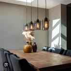 QAZQA Dome HL Black Smoke 4 Hanglamp, Ophalen of Verzenden, Nieuw, Glas, 75 cm of meer