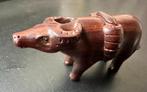 Hardhouten Netsuke van een karbouw - buffel, Antiek en Kunst, Ophalen of Verzenden