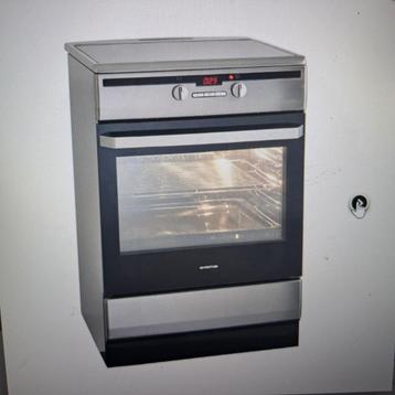 Vrijstaand INDUCTIE FORNUIS - EL.OVEN - 60cm - 65 L - RVS beschikbaar voor biedingen