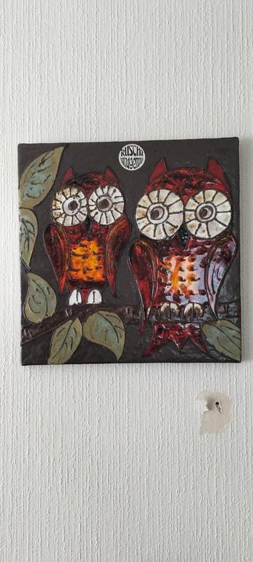 Keramisch Uilen Kunstwerk beschikbaar voor biedingen
