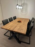 Eetkamertafel eikenblad, Ophalen, 200 cm of meer, 50 tot 100 cm, Zo goed als nieuw