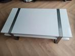 Hoogglans witte salontafel, Ophalen, Gebruikt, 100 tot 150 cm, 50 tot 100 cm