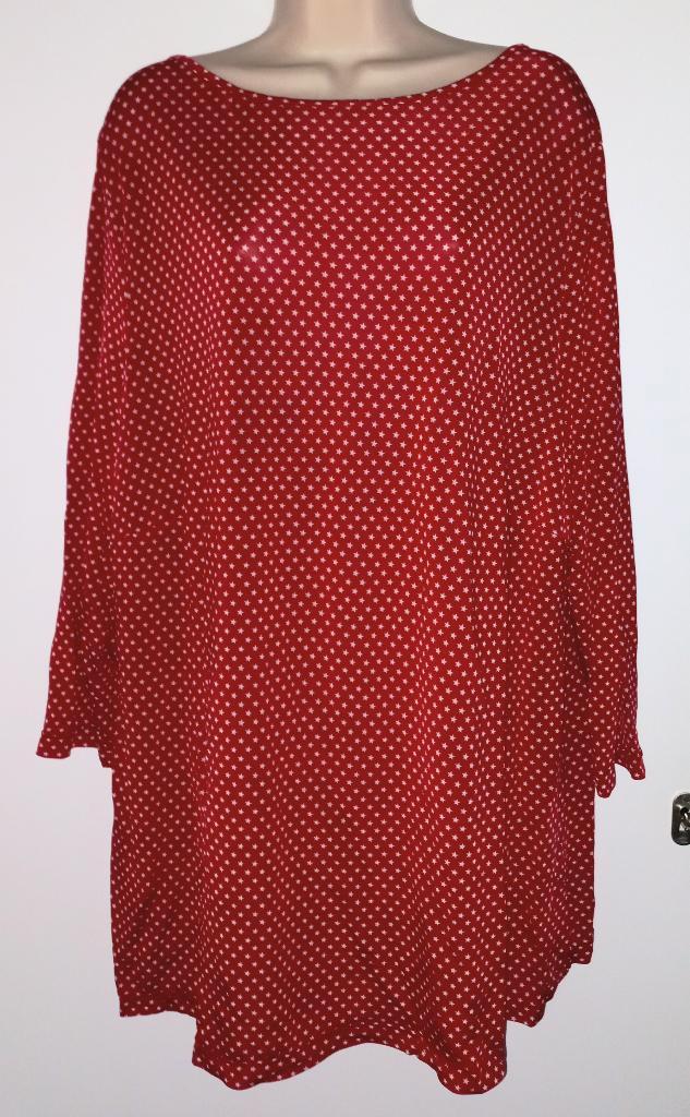 Almia tuniek maat 50/52, Kleding | Dames, Grote Maten, Zo goed als nieuw, Blouse of Tuniek, Rood, Ophalen of Verzenden