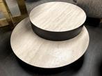 Richmond Interiors salontafel Avalon 2-laags travertin blad, Huis en Inrichting, Tafels | Salontafels, Ophalen, 50 tot 100 cm