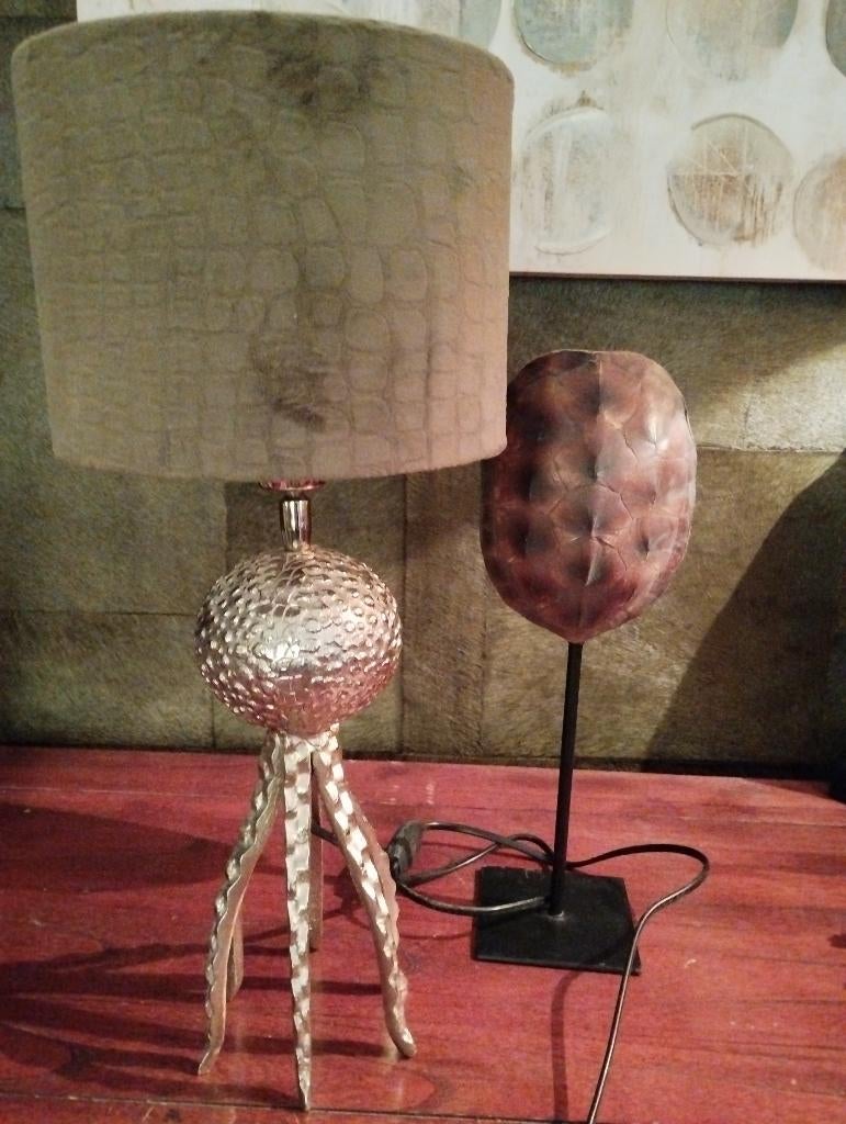 Tafellamp Octopus, Huis en Inrichting, Lampen | Tafellampen, Zo goed als nieuw, Minder dan 50 cm, Metaal, Ophalen of Verzenden