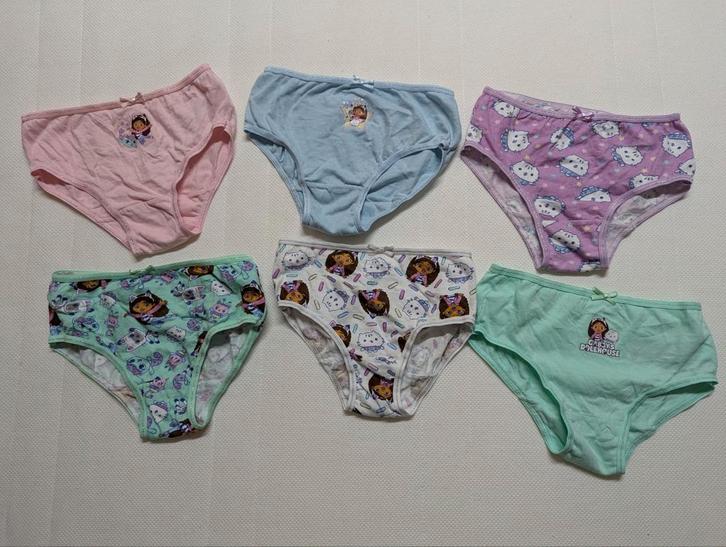 6x NIEUW onderbroeken Gabby 's poppenhuis - maat 128, Kinderen en Baby's, Kinderkleding | Maat 128, Nieuw, Meisje, Ophalen of Verzenden