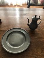 Tinnen bord en kannetje, Antiek en Kunst, Antiek | Tin, Ophalen of Verzenden