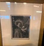 Ets leuke oude ets gravure Rembrandt voorstelling, Antiek en Kunst, Kunst | Etsen en Gravures, Ophalen of Verzenden
