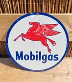 Mobilgas Emaille Bord - 30cm, Verzamelen, Merken en Reclamevoorwerpen, Ophalen of Verzenden, Gebruikt, Reclamebord