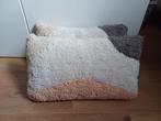 Rechthoekige kussens (50x30) met organische print, Ophalen of Verzenden, Zo goed als nieuw, Beige, Rechthoekig