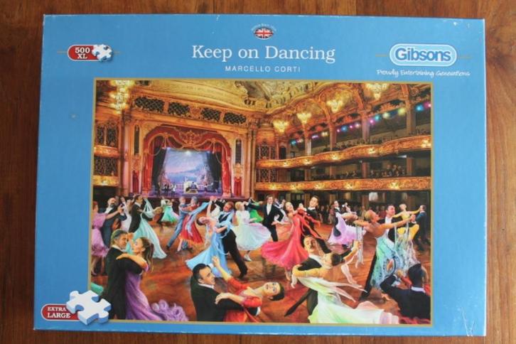 Gibsons XL Keep on Dancing legpuzzel (500) grote stukken, Hobby en Vrije tijd, Denksport en Puzzels, Gebruikt, Legpuzzel, 500 t/m 1500 stukjes