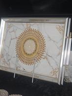 Dienbladglasmetmarmerpatroon, volledig nieuw. Ik verkooph, Huis en Inrichting, Ophalen of Verzenden, Nieuw