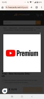 Youtube Premium tegoedbon voor 2 maanden, Eén persoon, Cadeaubon