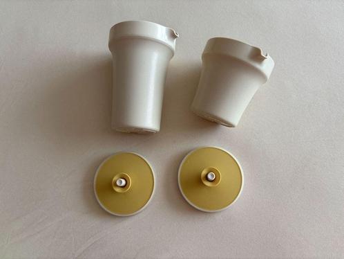 Tupperware suiker en melk stel, Huis en Inrichting, Keuken | Tupperware, Gebruikt, Overige typen, Geel, Crème, Ophalen of Verzenden