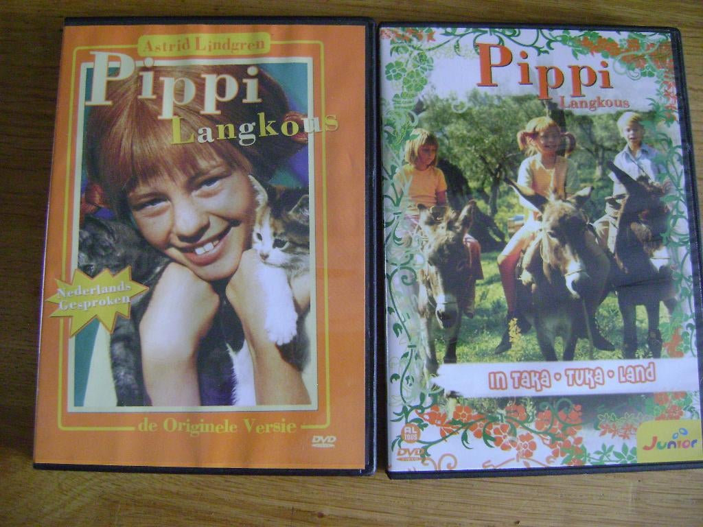 2 DVD's van Pippi Langkous, Alle leeftijden, Ophalen of Verzenden, Gebruikt, Film
