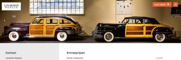 Louwman museum entree tickets 4 stuks, onbeperkte datum beschikbaar voor biedingen