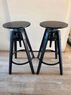 Twee IKEA draai krukken - in hoogte verstelbaar, Huis en Inrichting, Barkrukken, Ophalen, Gebruikt, In hoogte verstelbaar, 60 tot 90 cm