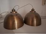 2 koperkleurig hanglampen, Huis en Inrichting, Ophalen, Gebruikt, Metaal, 75 cm of meer